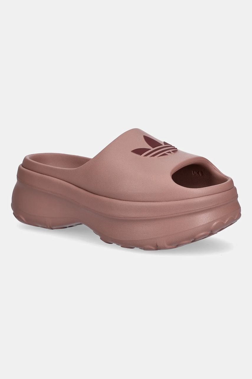 adidas Originals papuci Adifoam Stan Slide W femei, culoarea roz, JI2614 adidas Originals papuci Adifoam Stan Slide W femei, culoarea roz, JI2614