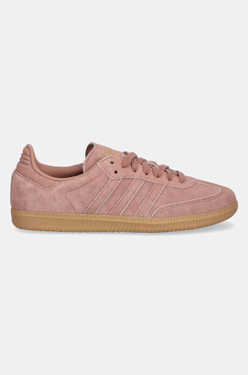 Замшевые кроссовки adidas Originals Samba OG женские цвет розовый JI3209 Замшевые кроссовки adidas Originals Samba OG женские цвет розовый JI3209