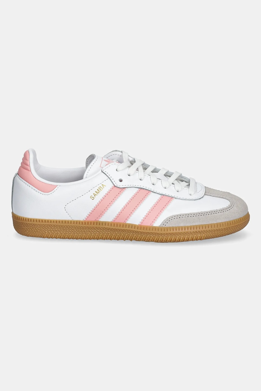 Кожаные кроссовки adidas Originals SAMBA OG цвет розовый JP5480 Кожаные кроссовки adidas Originals SAMBA OG цвет розовый JP5480