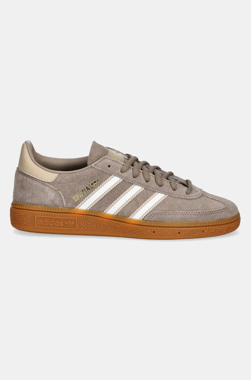 Замшевые кроссовки adidas Originals Handball Spezial женские цвет коричневый JH5443 Замшевые кроссовки adidas Originals Handball Spezial женские цвет коричневый JH5443