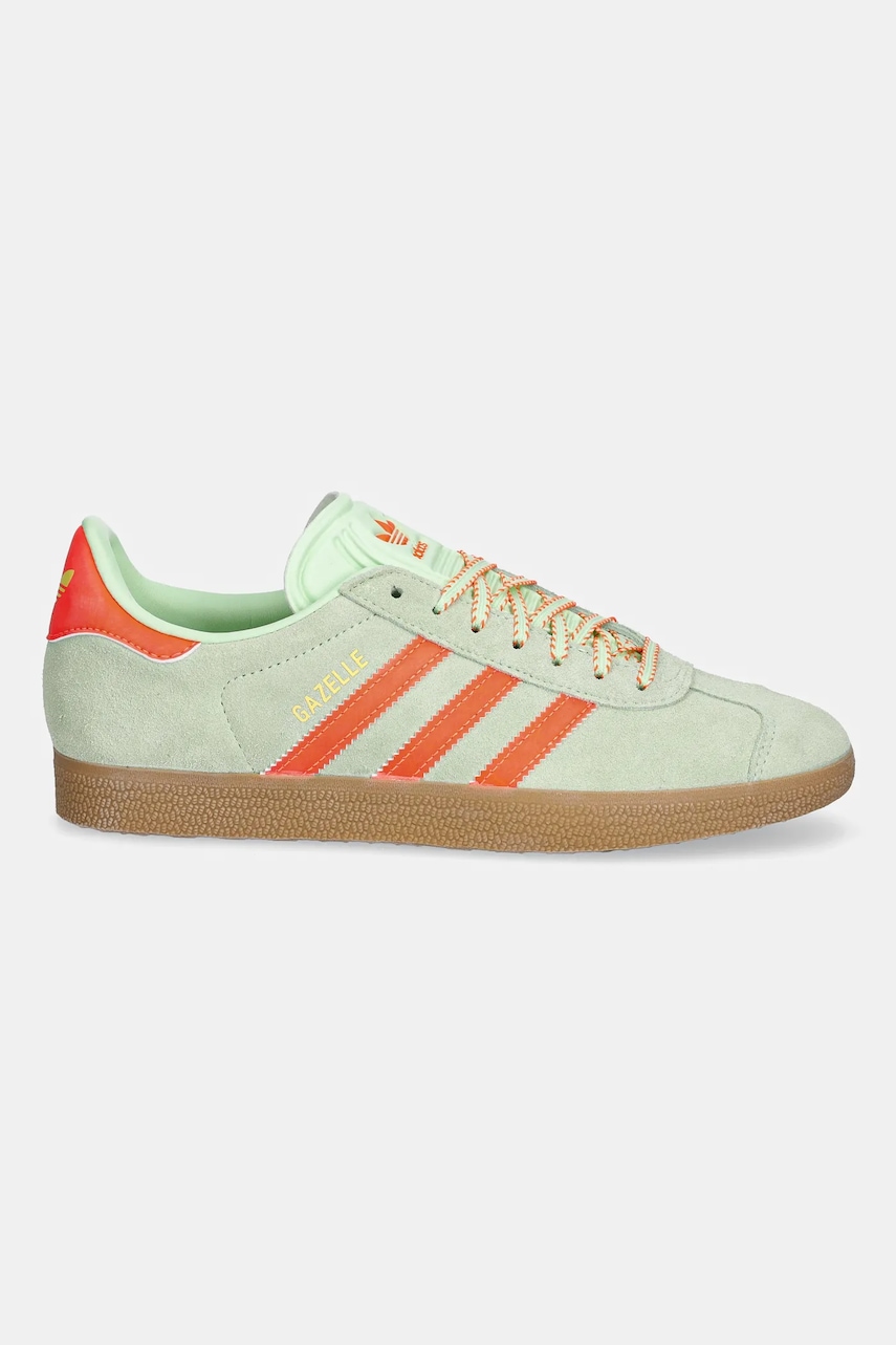 Замшевые кроссовки adidas Originals Gazelle цвет зелёный JH7212 Замшевые кроссовки adidas Originals Gazelle цвет зелёный JH7212