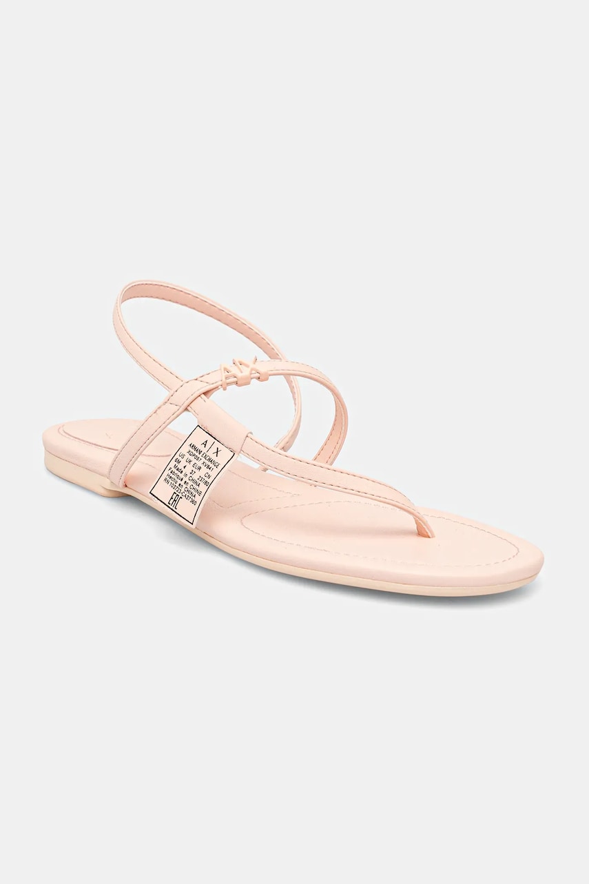 Armani Exchange sandale femei, culoarea roz, XDP057 XV841 01081