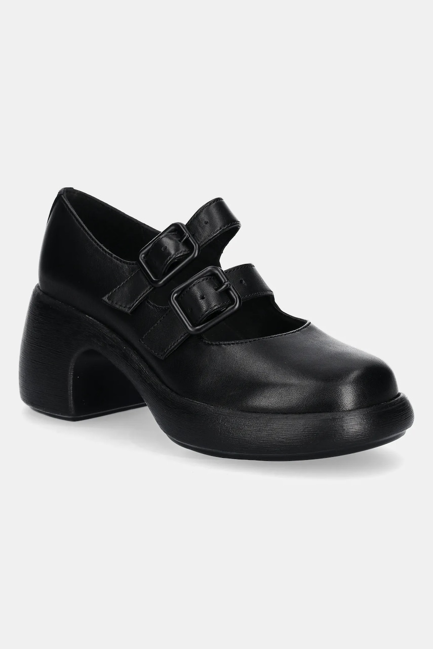 Camper pantofi de piele Thelma II culoarea negru, cu toc drept, K201715-002 Camper pantofi de piele Thelma II culoarea negru, cu toc drept, K201715-002