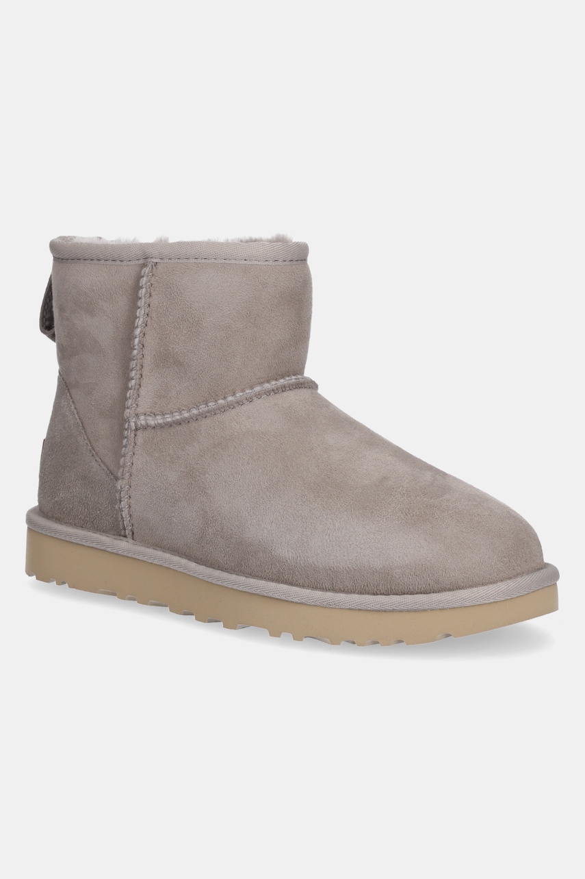 UGG cizme de zapada din piele întoarsă Classic Mini II culoarea gri, 1016222-CPF