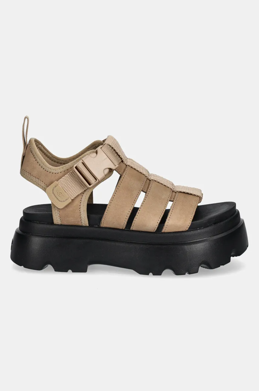 Сандалии UGG Cora женские цвет бежевый на платформе 1152698-SAN Сандалии UGG Cora женские цвет бежевый на платформе 1152698-SAN