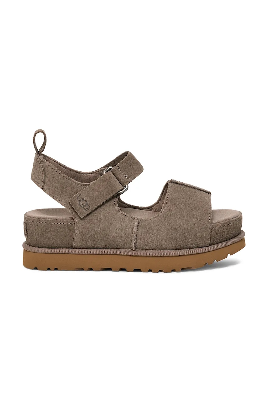 UGG sandale Goldenstar Hi femei, culoarea maro, cu platforma, 1167356-SKP