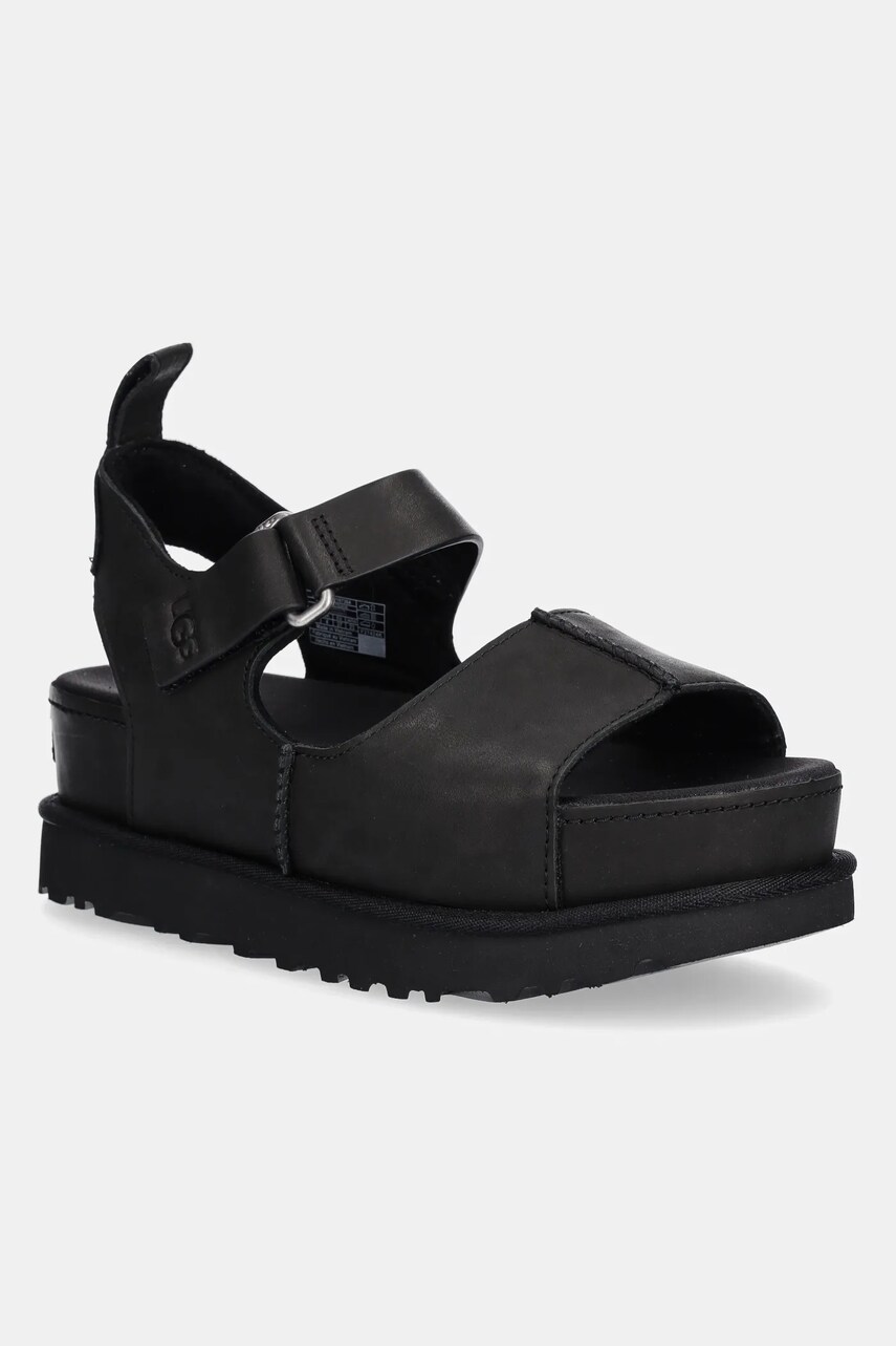UGG sandale Goldenstar Hi femei, culoarea negru, cu platforma, 1167364-BLK