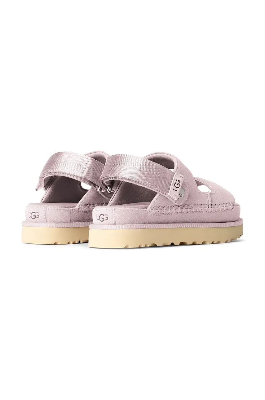 Сандалии UGG Goldenstar Glide женские цвет фиолетовый на платформе 1167399-BYF Сандалии UGG Goldenstar Glide женские цвет фиолетовый на платформе 1167399-BYF