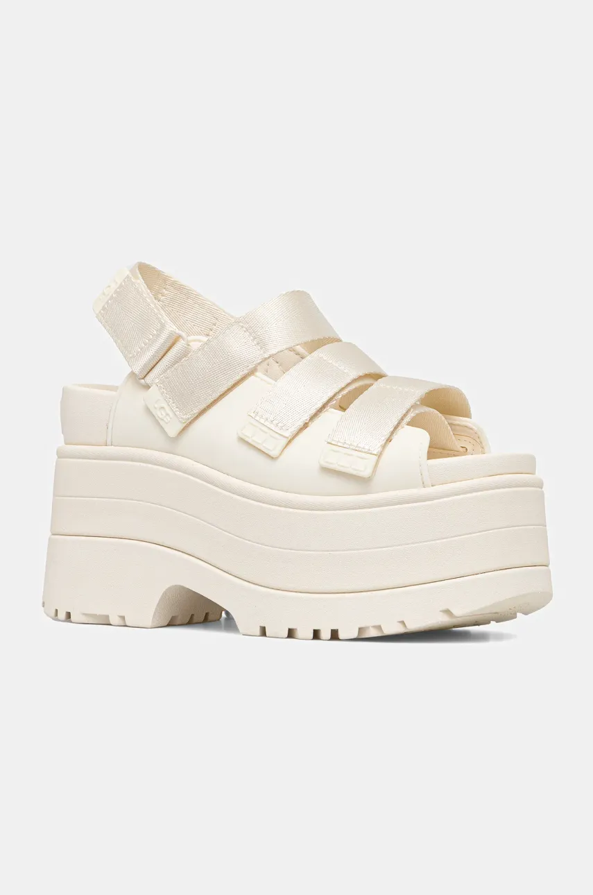 Сандалии UGG Goldenrise женские цвет бежевый каблук кирпичик 1167431-JSM Сандалии UGG Goldenrise женские цвет бежевый каблук кирпичик 1167431-JSM