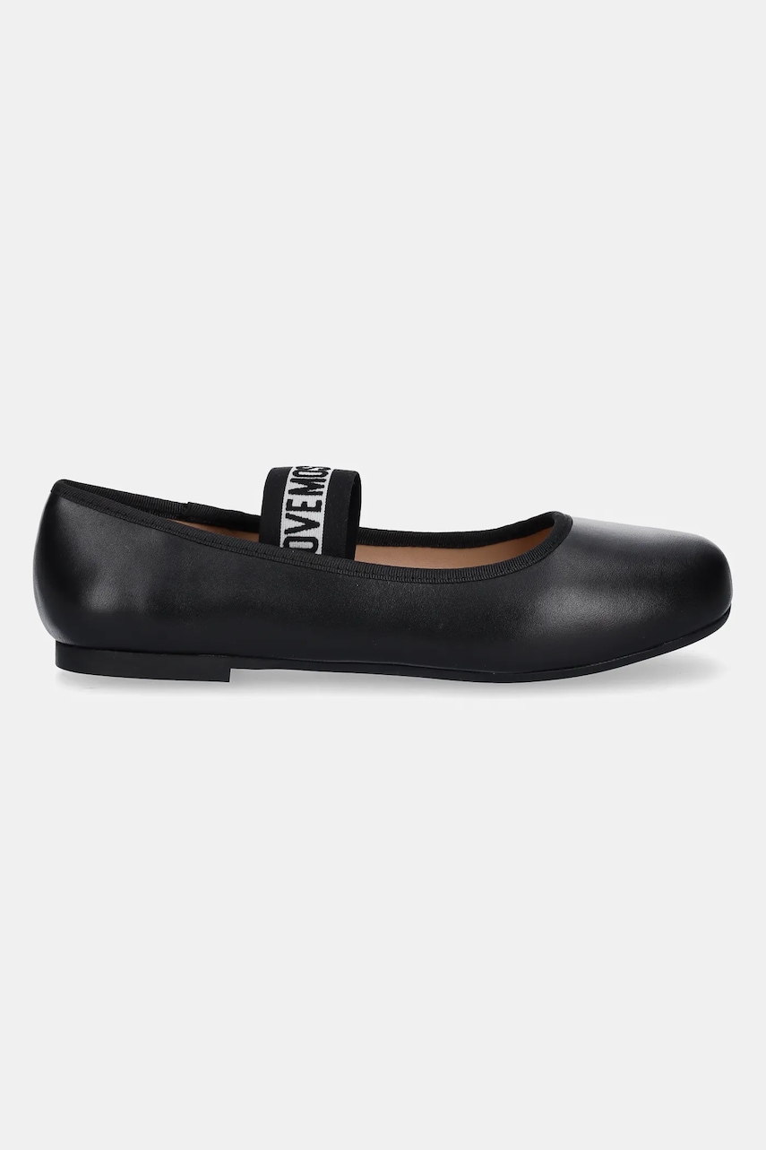 Кожаные балетки Love Moschino цвет чёрный JA11071G0MIE0000 Кожаные балетки Love Moschino цвет чёрный JA11071G0MIE0000