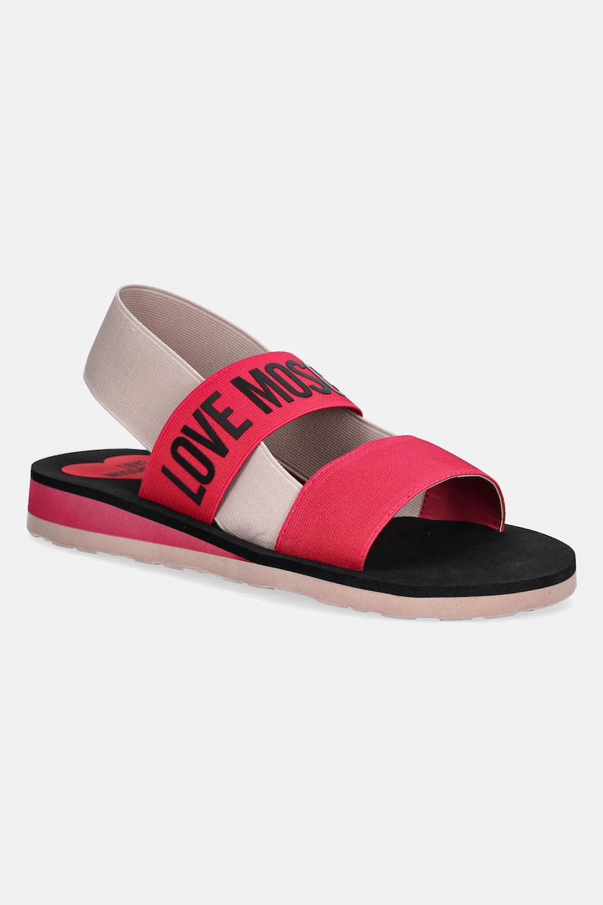 Love Moschino sandale femei, culoarea roz, JA16033G0MJN460C