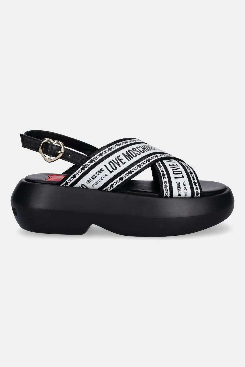 Сандалии Love Moschino цвет чёрный на платформе JA16207I0MIX200A Сандалии Love Moschino цвет чёрный на платформе JA16207I0MIX200A