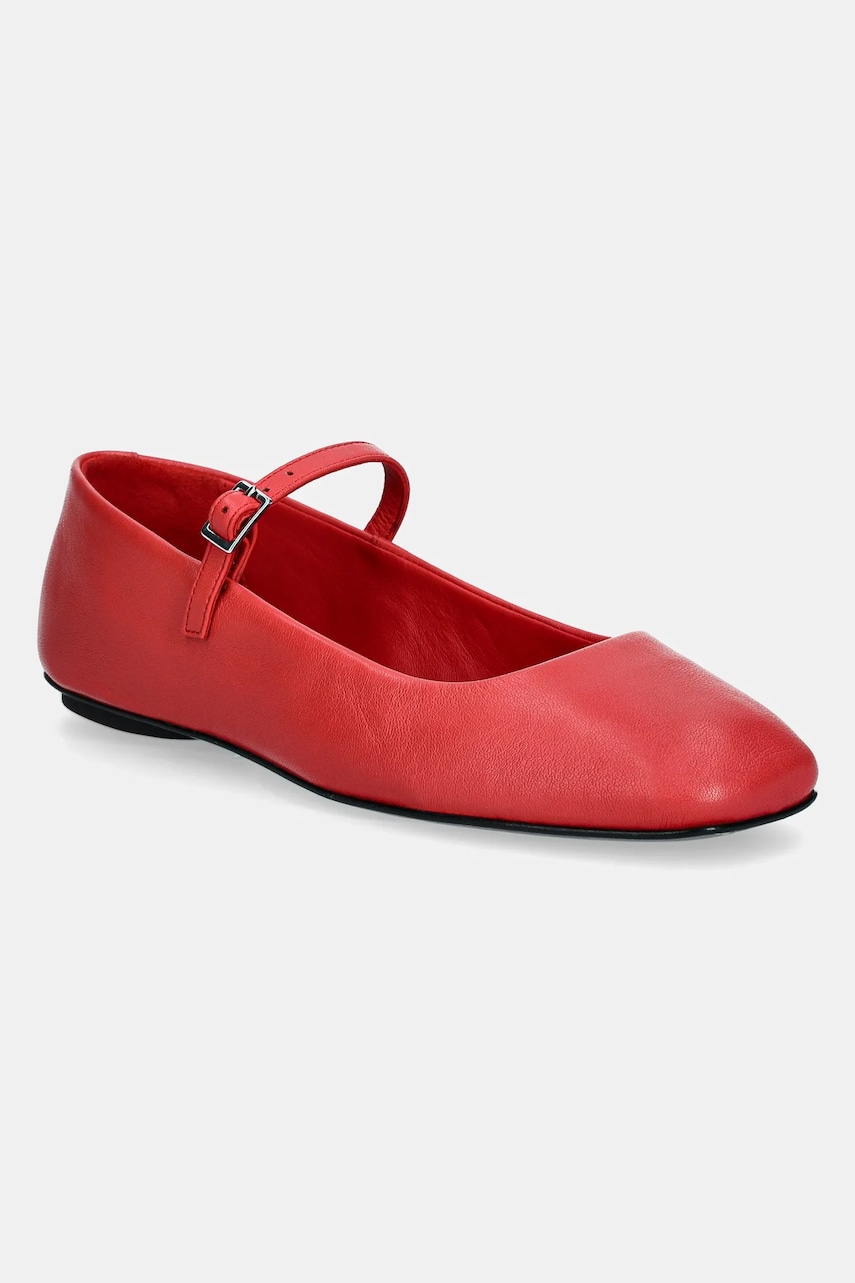 MAX&Co. balerini de piele culoarea rosu MAX&Co. balerini de piele culoarea rosu