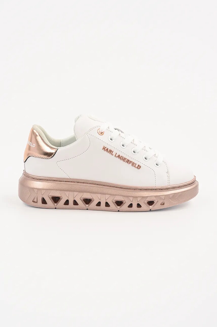 Karl Lagerfeld Adidasi din piele KAPRI KITE culoarea auriu, KL64519A