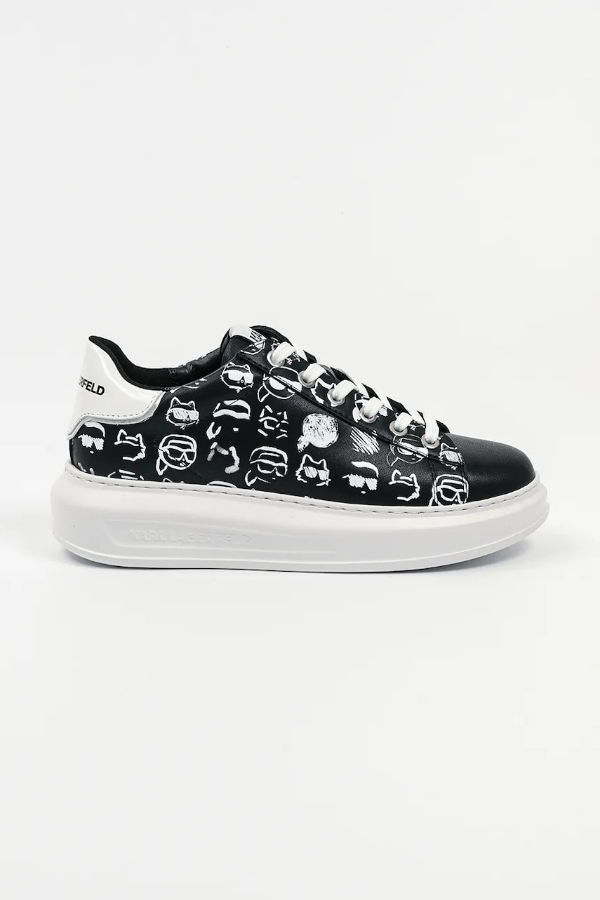 Karl Lagerfeld sneakers din piele KAPRI femei, culoarea negru, KL62512T Karl Lagerfeld sneakers din piele KAPRI femei, culoarea negru, KL62512T