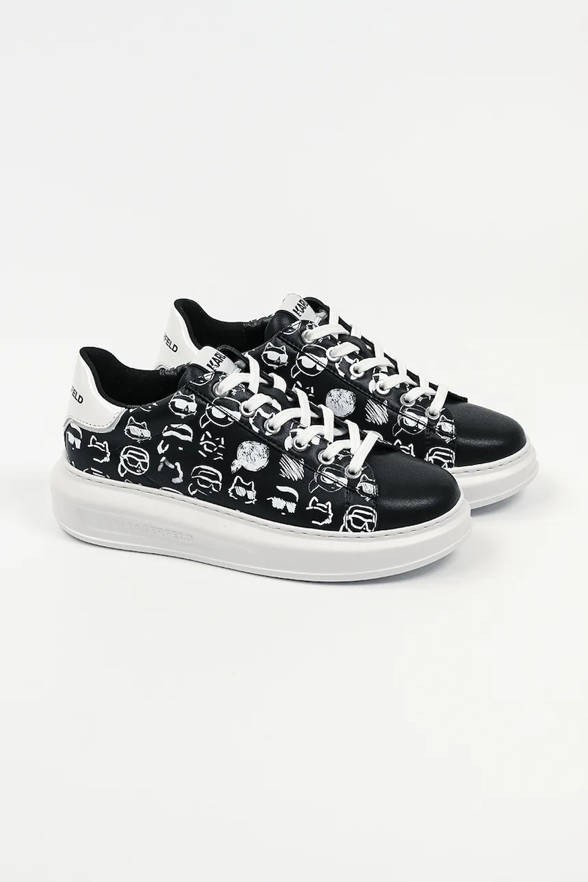 Кожаные кроссовки Karl Lagerfeld KAPRI женские цвет чёрный KL62512T Кожаные кроссовки Karl Lagerfeld KAPRI женские цвет чёрный KL62512T