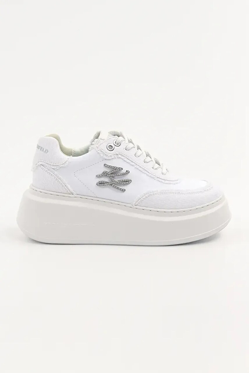 Karl Lagerfeld Adidasi ANAKAPRI femei, culoarea alb, KL63523D