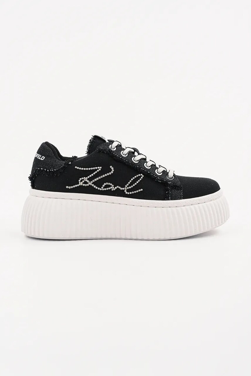Karl Lagerfeld Adidasi KREEPER LO femei, culoarea negru, KL42372S