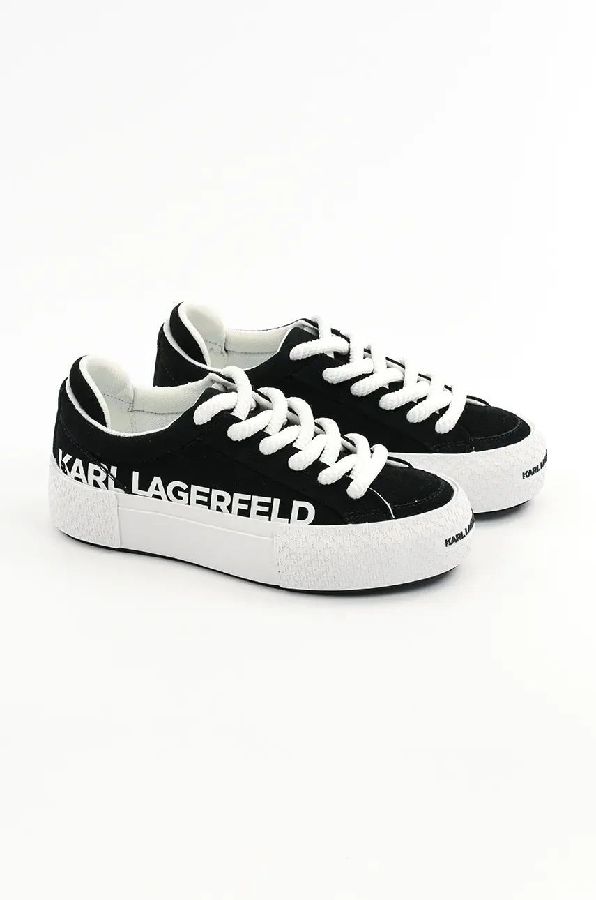 Замшевые кроссовки Karl Lagerfeld SKATE женские цвет чёрный KL60722 Замшевые кроссовки Karl Lagerfeld SKATE женские цвет чёрный KL60722