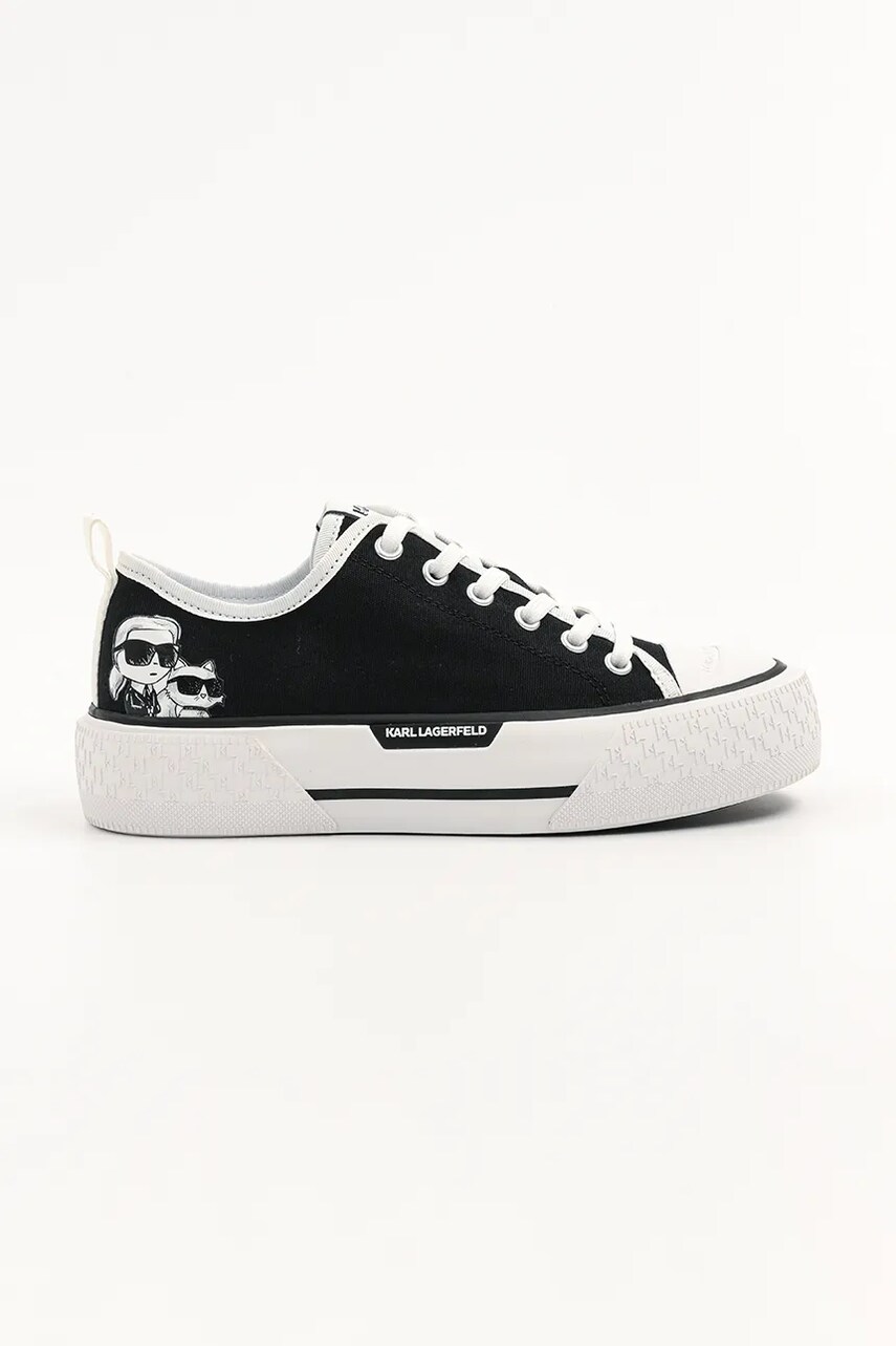 Karl Lagerfeld tenisi KAMPUS MAX III culoarea negru, KL60614T