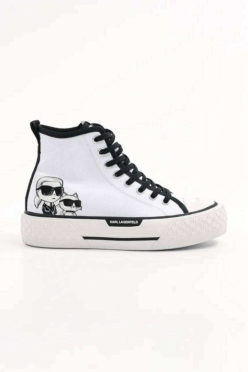 Karl Lagerfeld tenisi KAMPUS MAX III culoarea alb, KL60654T