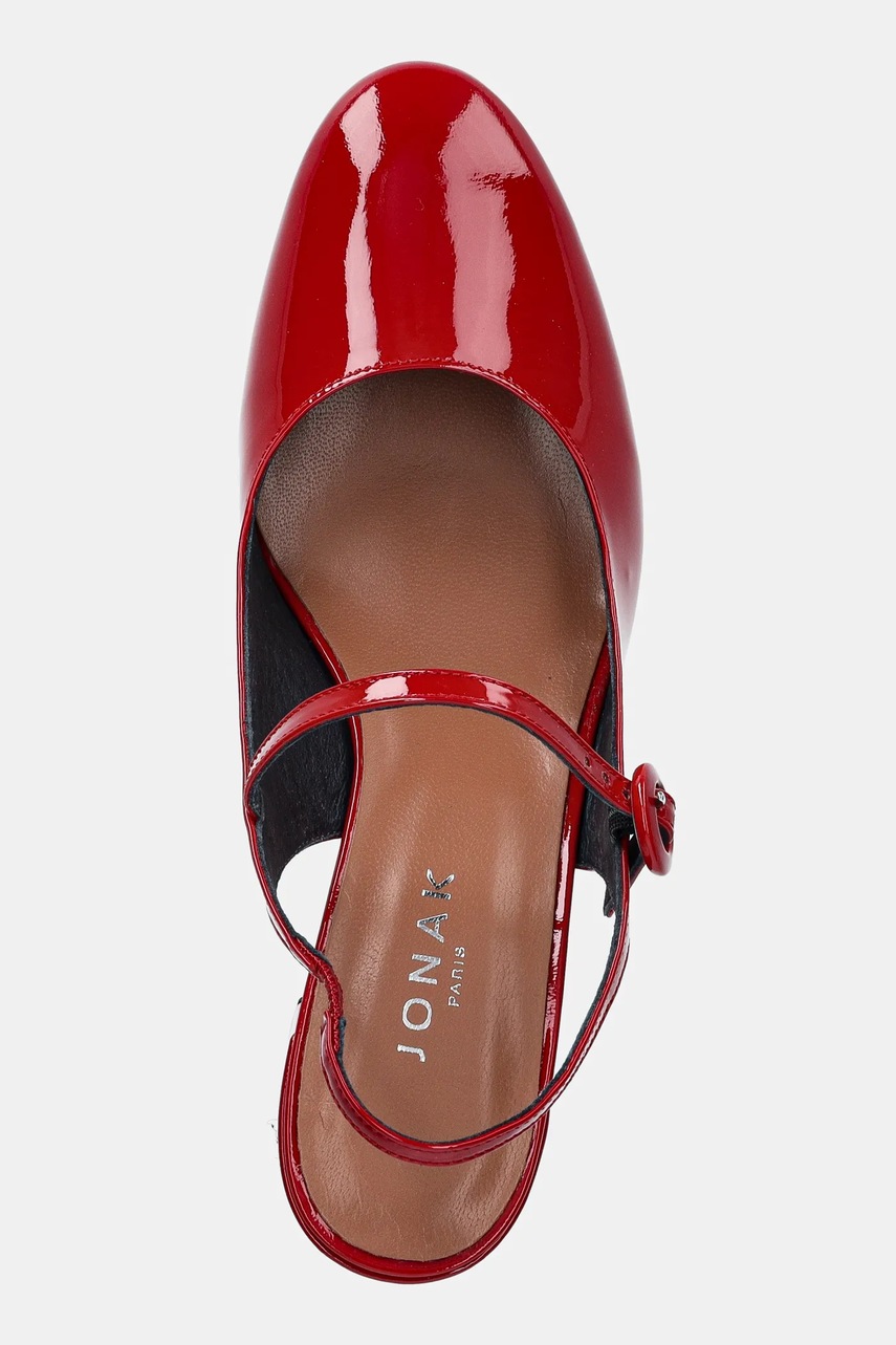 Δερμάτινες γόβες Jonak DOLLAR χρώμα: κόκκινο, 3400184 φωτογραφία