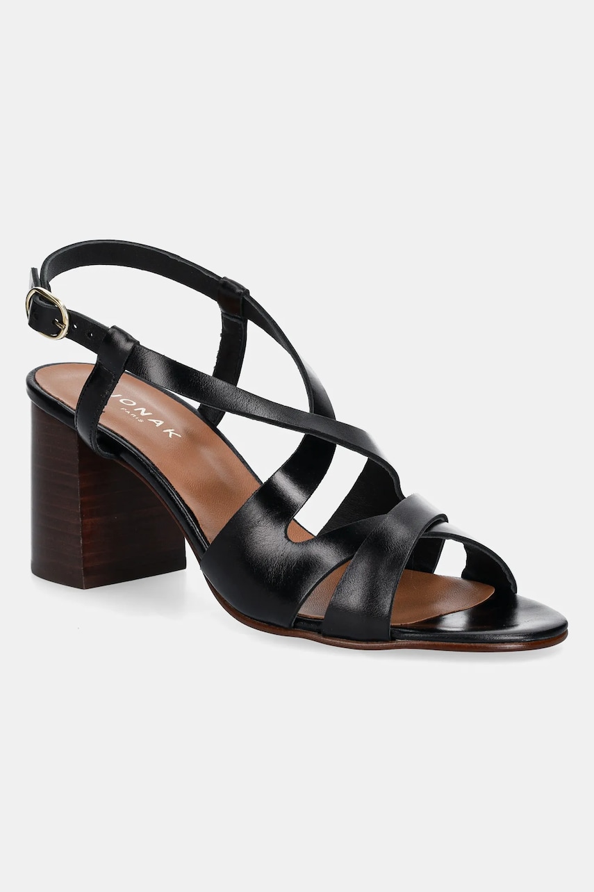 Jonak sandale de piele DELONA culoarea negru, 3600179 Jonak sandale de piele DELONA culoarea negru, 3600179