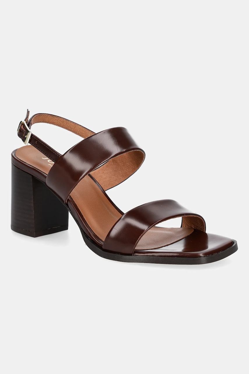 Jonak sandale de piele VALMONT culoarea maro, 3600128