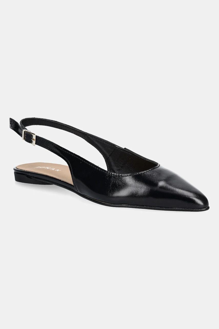 Jonak balerini de piele NOA culoarea negru, cu toc deschis, 3800007