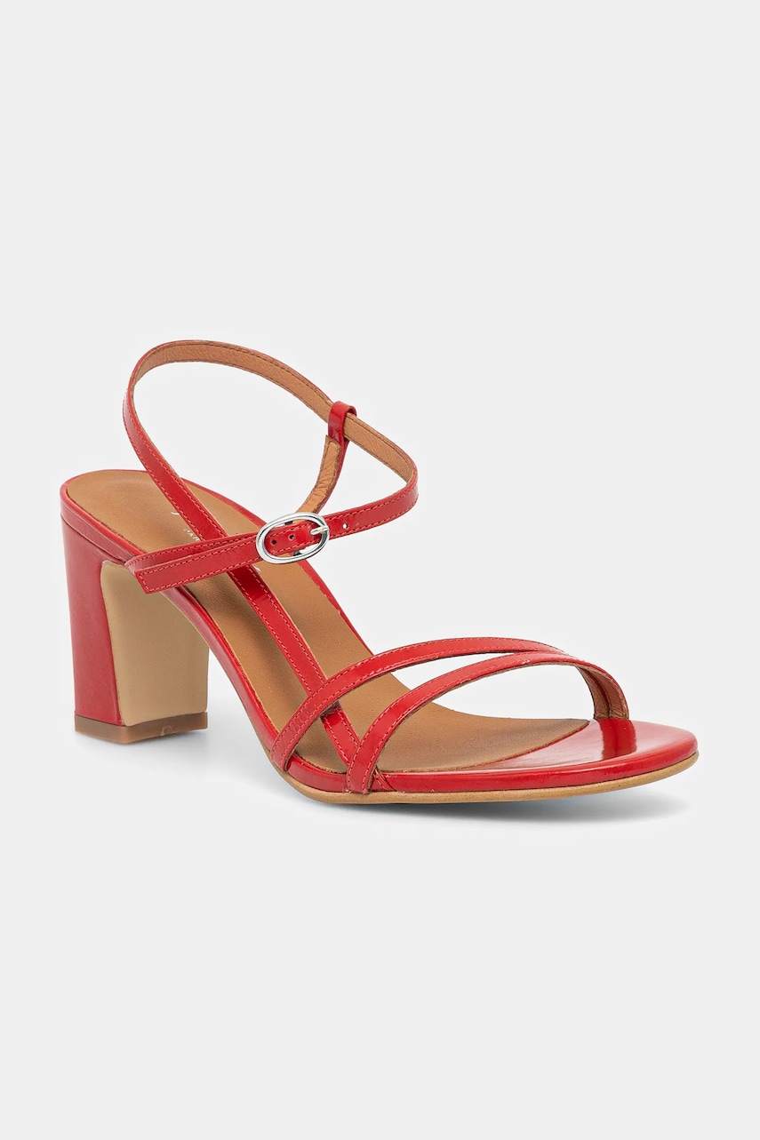 Jonak sandale de piele VICOMTE culoarea rosu, 3200428