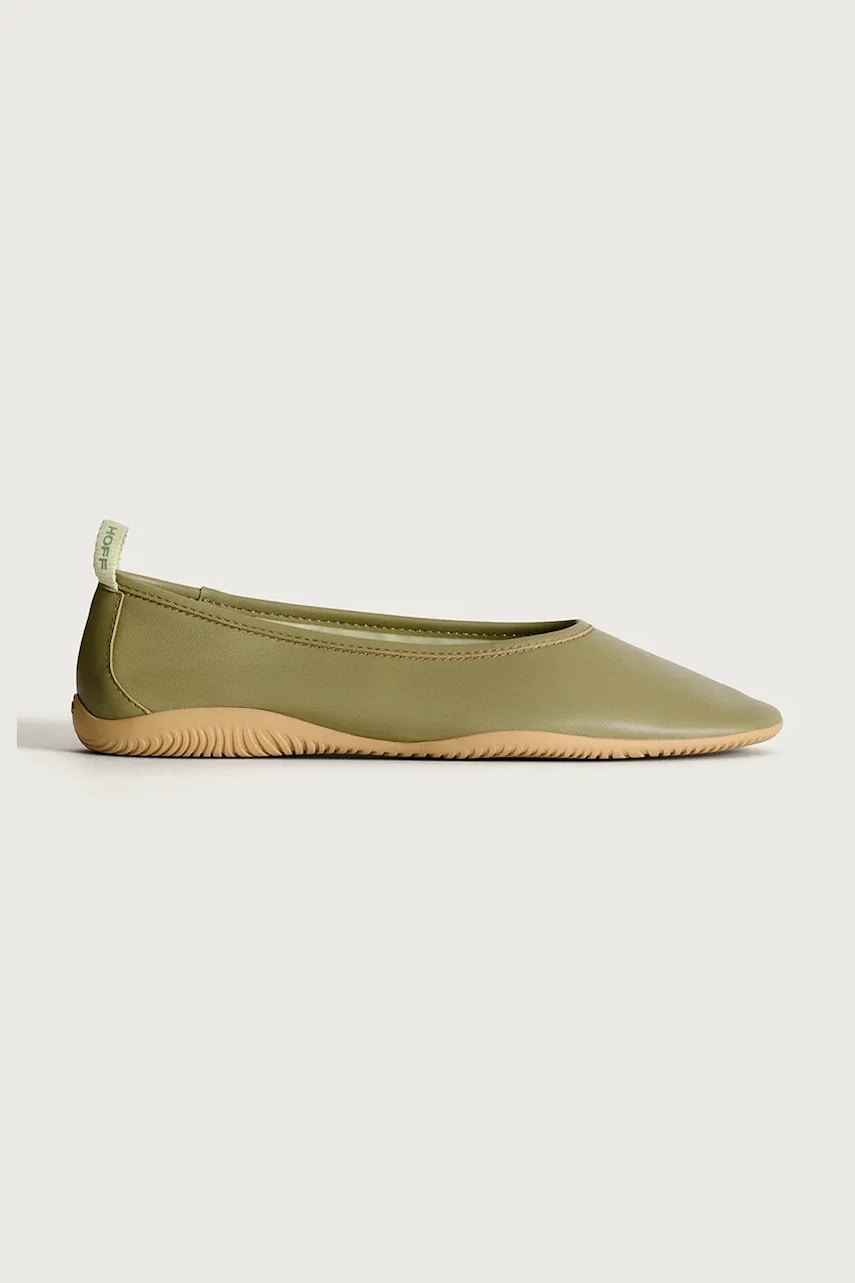 Hoff balerini de piele GARNIER culoarea verde, 12540005 Hoff balerini de piele GARNIER culoarea verde, 12540005