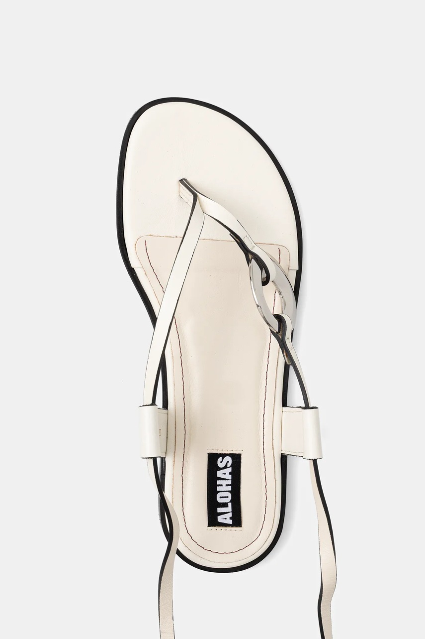 Δερμάτινα σανδάλια Alohas Morosia χρώμα: μπεζ, S100785-02 φωτογραφία