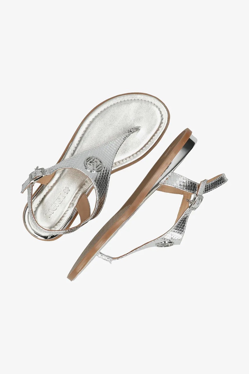 Δερμάτινα σανδάλια Mexx NYOBI PARADISE χρώμα: ασημί, MI001607551W φωτογραφία