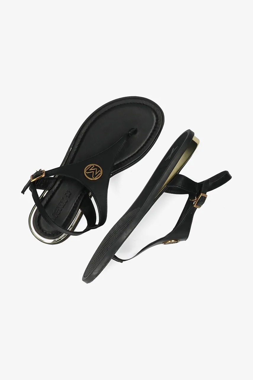 Δερμάτινα σανδάλια Mexx NYOBI PARADISE χρώμα: μαύρο, MI001607551W-01 φωτογραφία