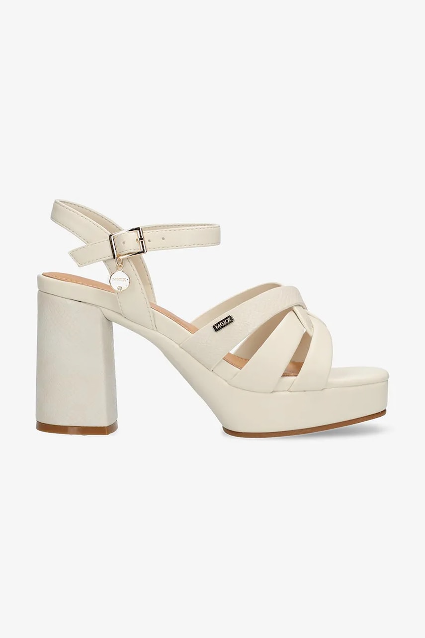 Mexx sandale RIONA PISA femei, culoarea bej, cu toc drept, MI001603751W-01