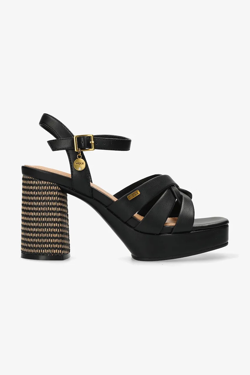 Mexx sandale RIONA PISA femei, culoarea negru, cu toc drept, MI001603751W-02 Mexx sandale RIONA PISA femei, culoarea negru, cu toc drept, MI001603751W-02