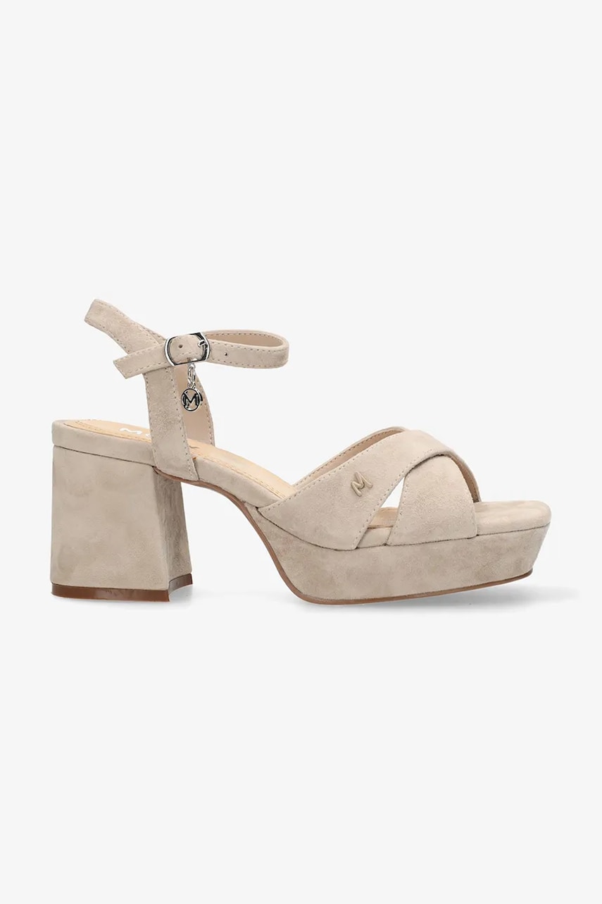 Mexx sandale NALINA NICKY femei, culoarea bej, cu toc drept, MI001608351W-01 Mexx sandale NALINA NICKY femei, culoarea bej, cu toc drept, MI001608351W-01