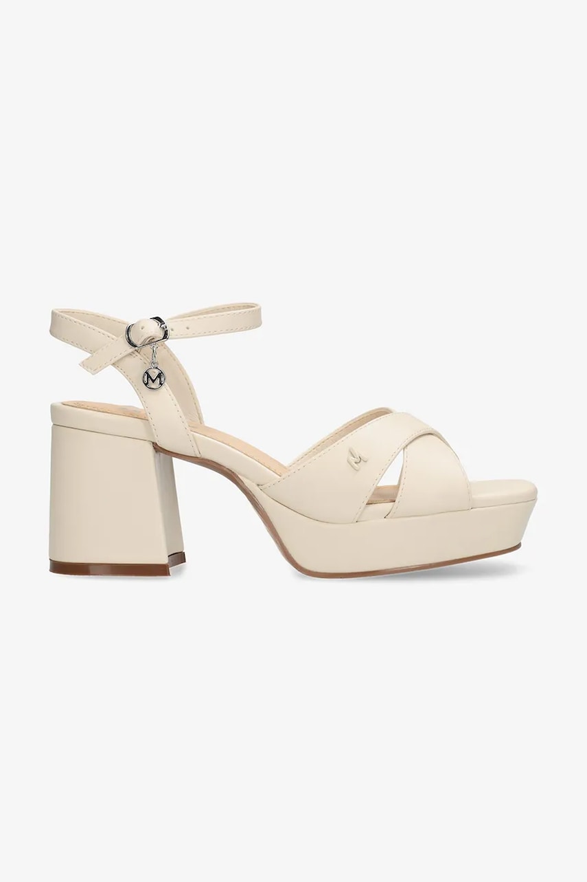 Mexx sandale NALINA NICKY femei, culoarea bej, cu toc drept, MI001608351W-02 Mexx sandale NALINA NICKY femei, culoarea bej, cu toc drept, MI001608351W-02