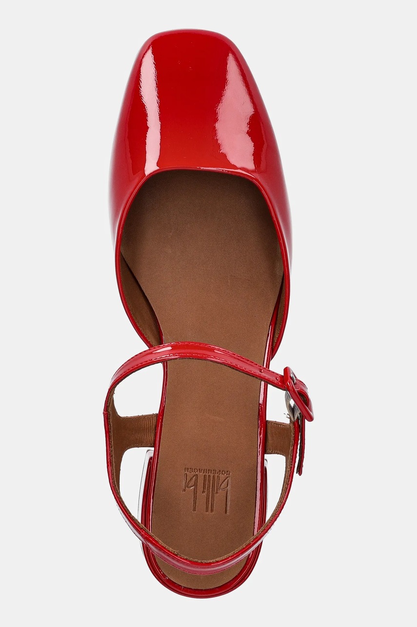 Δερμάτινες γόβες Billi Bi χρώμα: κόκκινο, A8064 φωτογραφία