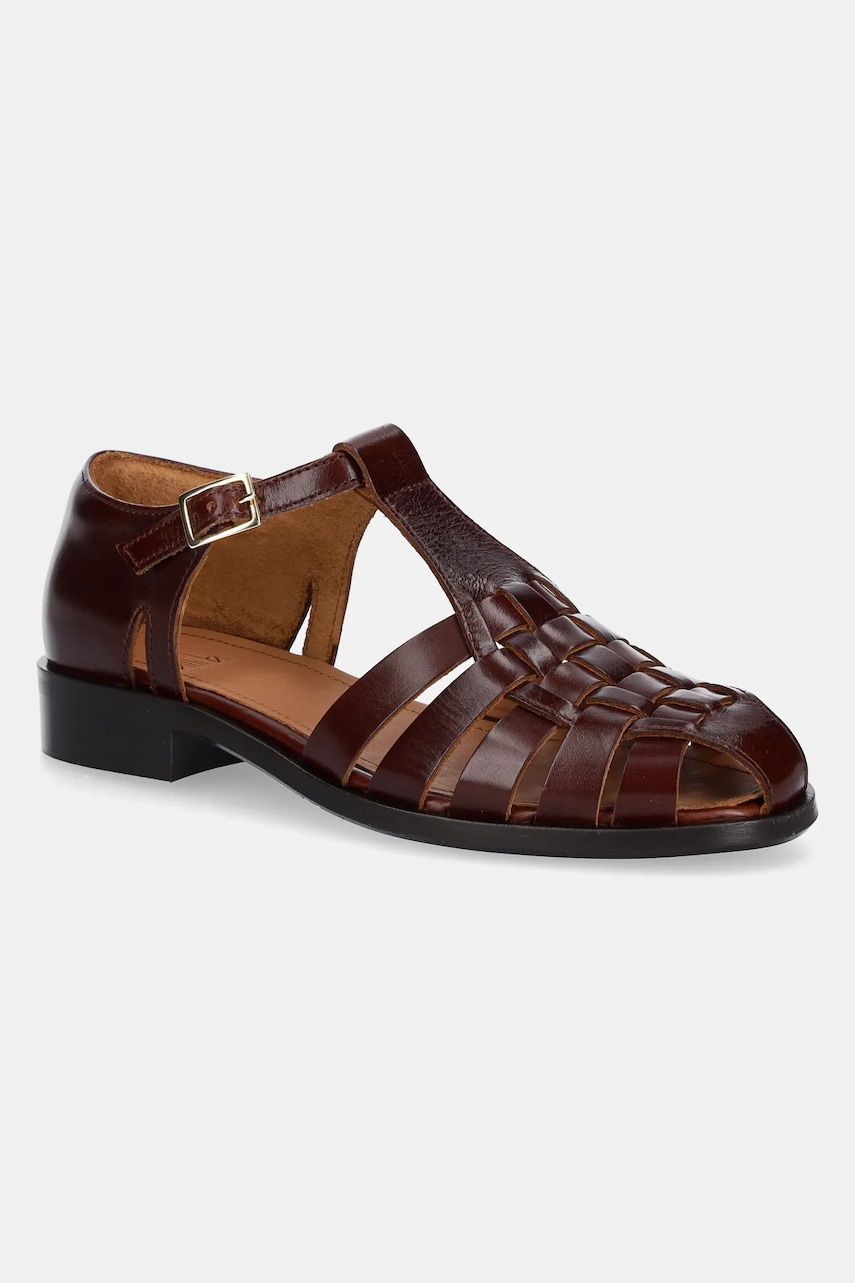 Billi Bi sandale de piele femei, culoarea maro, A8435 Billi Bi sandale de piele femei, culoarea maro, A8435