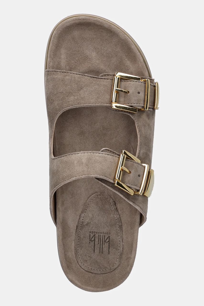 Παντόφλες σουέτ Billi Bi γυναικείες, χρώμα: μπεζ, A8621 φωτογραφία