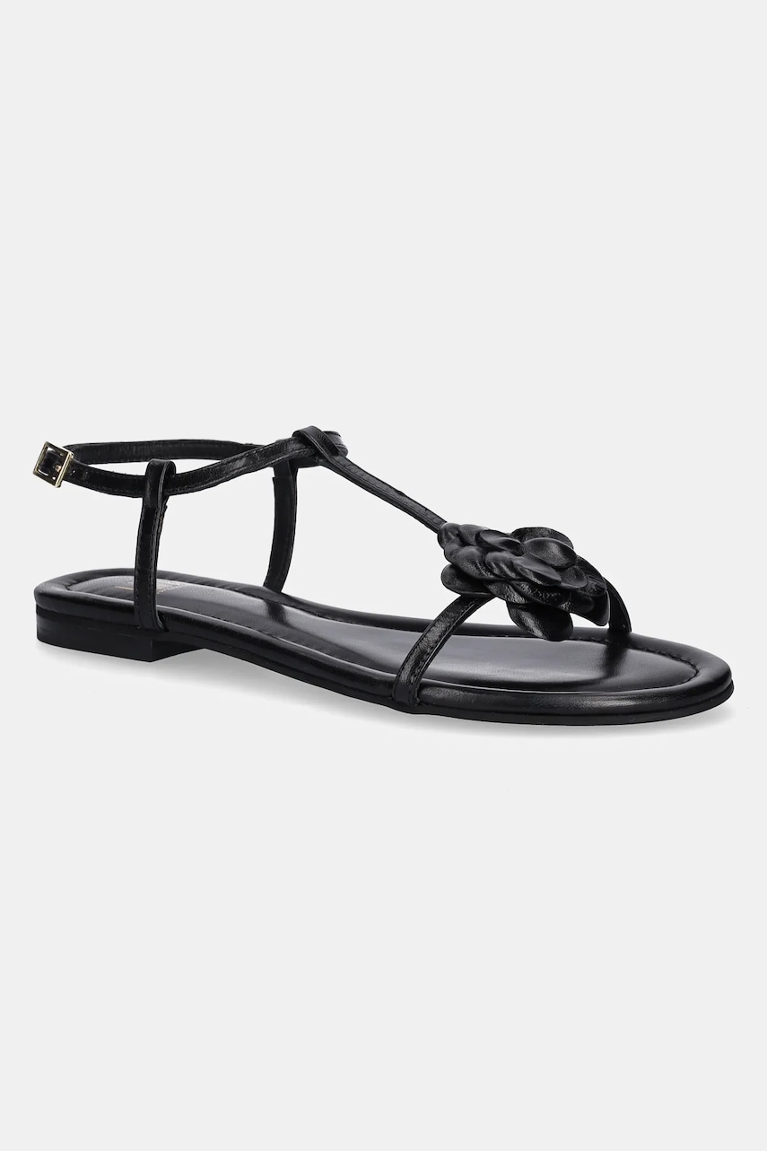 Billi Bi sandale de piele femei, culoarea negru, A8704