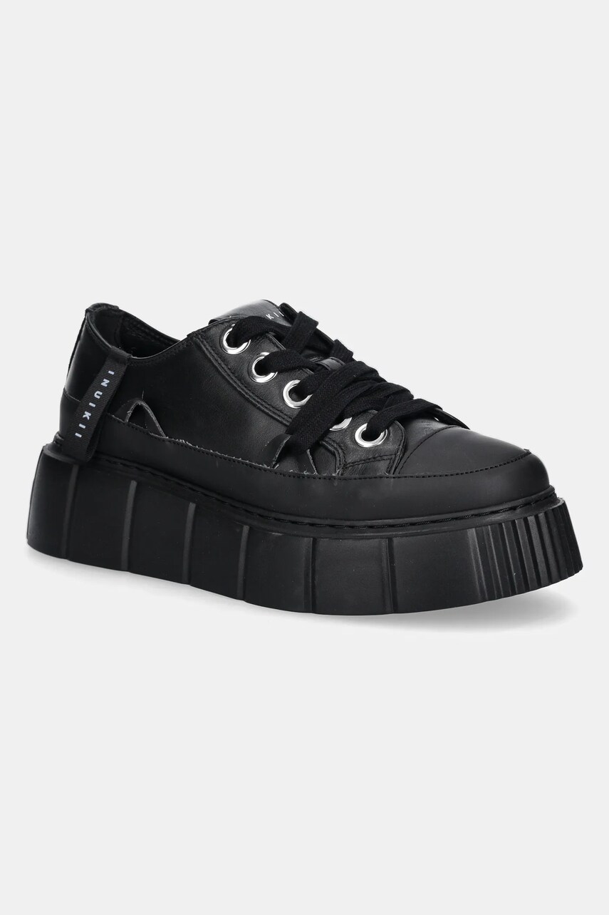 Inuikii tenisi de piele Leather Matilda Low femei, culoarea negru, 1001.001.0022.000 / 35202-033