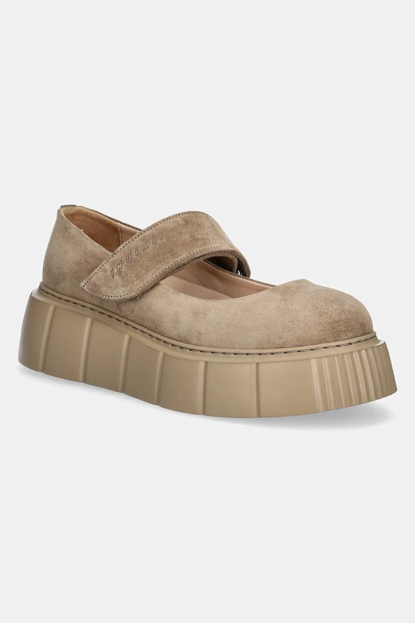 Inuikii balerini de piele întoarsă Matilda M.J. Suede femei, culoarea bej, cu platforma, 1012.005.0021.250 / 30102-058 Inuikii balerini de piele întoarsă Matilda M.J. Suede femei, culoarea bej, cu platforma, 1012.005.0021.250 / 30102-058