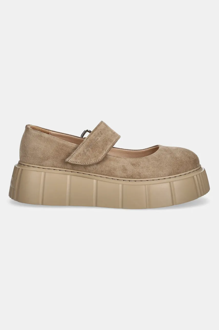 Замшевые балетки Inuikii Matilda M.J. Suede женские цвет бежевый на платформе 1012.005.0021.250 / 30102-058 Замшевые балетки Inuikii Matilda M.J. Suede женские цвет бежевый на платформе 1012.005.0021.250 / 30102-058