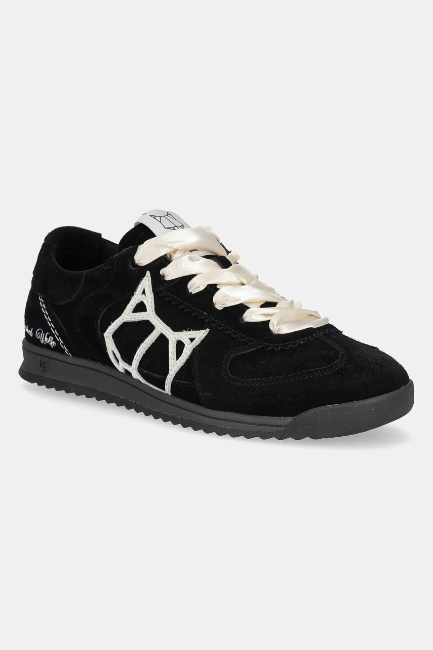 Naked Wolfe sneakers din piele întoarsă Exposure culoarea negru, Exposure Suede Black