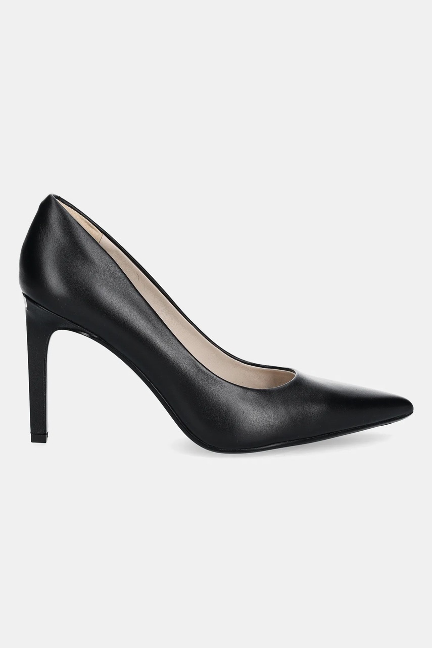 Кожаные туфли Calvin Klein HEEL PUMP 90 - LTH цвет чёрный HW0HW02336 Кожаные туфли Calvin Klein HEEL PUMP 90 - LTH цвет чёрный HW0HW02336