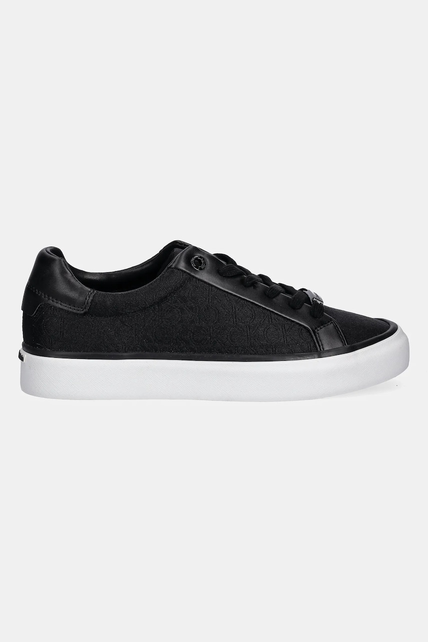 Кроссовки Calvin Klein VULC LACE UP - JACQ женские цвет чёрный HW0HW02412 Кроссовки Calvin Klein VULC LACE UP - JACQ женские цвет чёрный HW0HW02412