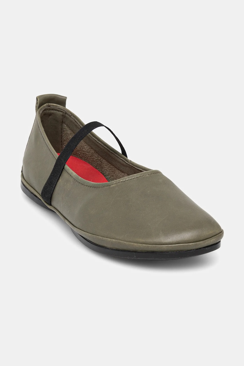 Camper balerini de piele Right Nina culoarea verde, K201643-011 Camper balerini de piele Right Nina culoarea verde, K201643-011