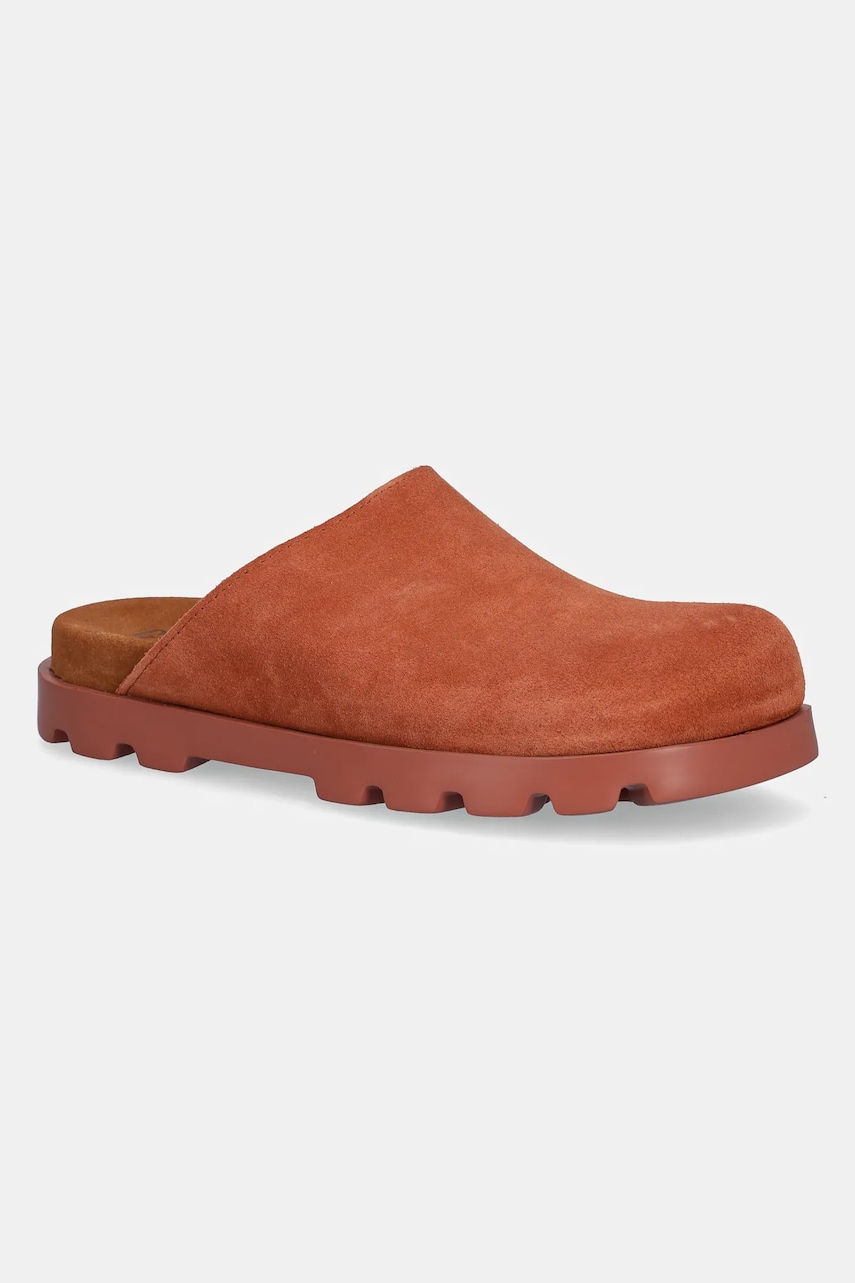 Camper papuci din piele Brutus Sandal femei, culoarea portocaliu, K201545-009